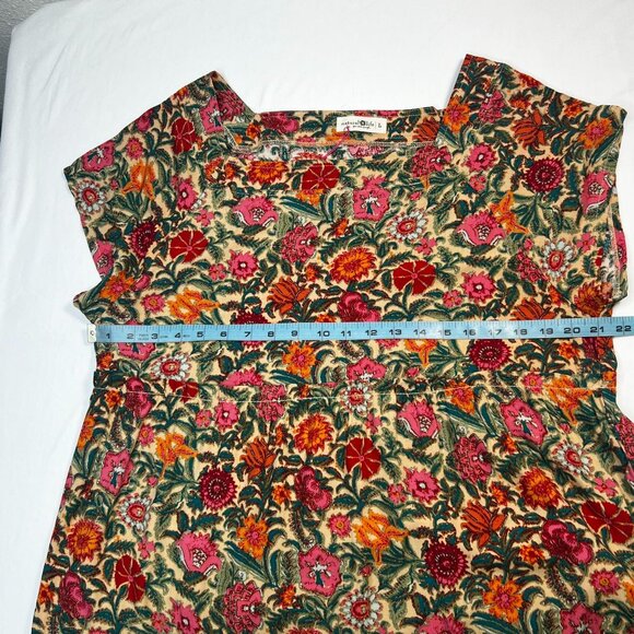NWT Natural Life Berkley Maxi Dress in Tan Pink Floral Boho Casual Large - Picture 6 of 11